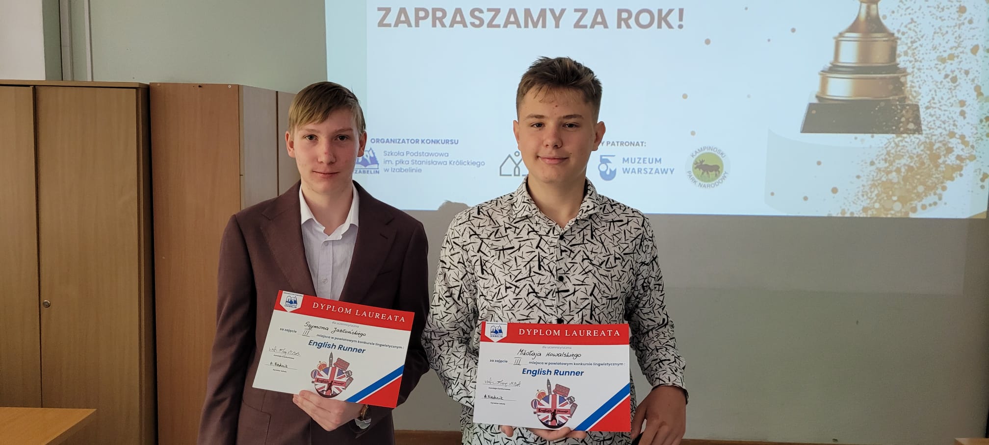Sukces naszych uczniów w konkursie „English Runner"