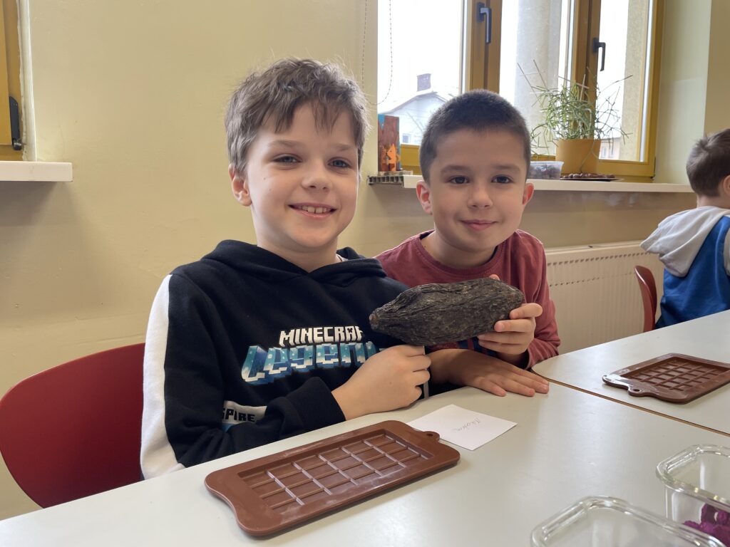 Warsztaty czekoladowe w klasach 1c, 3c i 3d