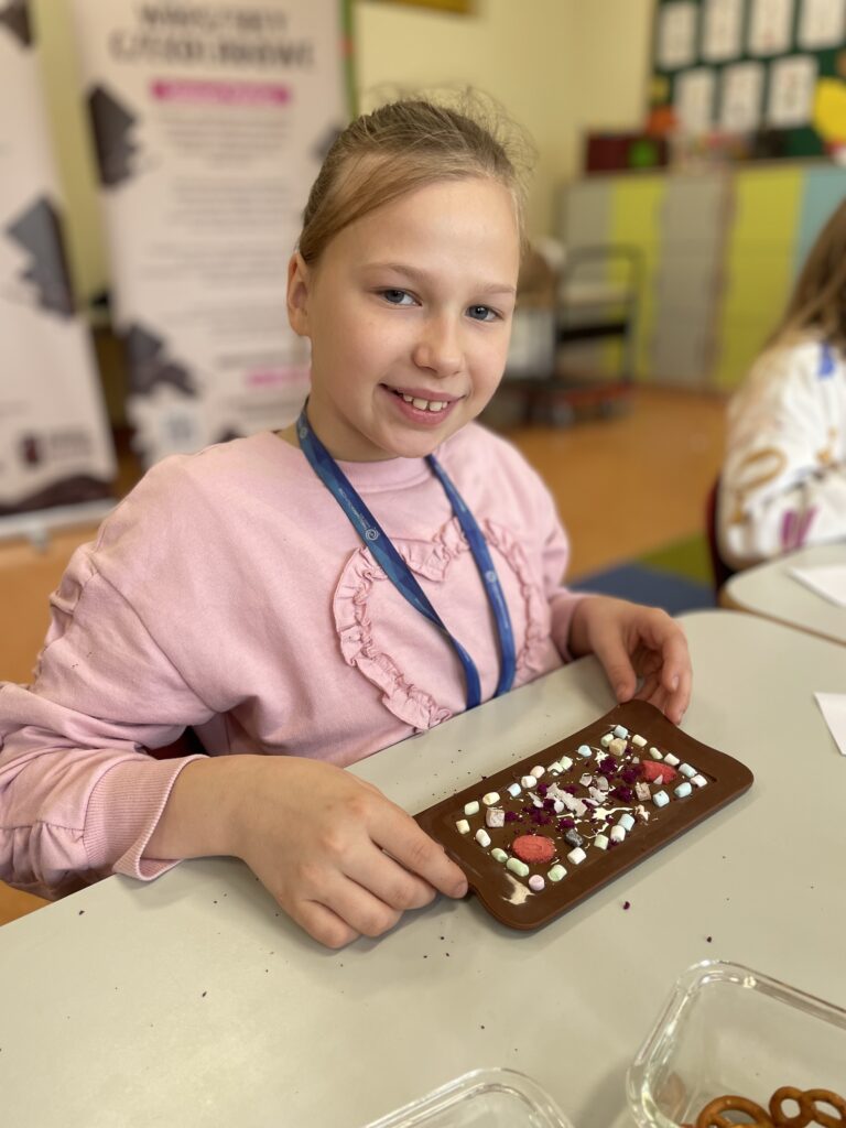 Warsztaty czekoladowe w klasach 1c, 3c i 3d