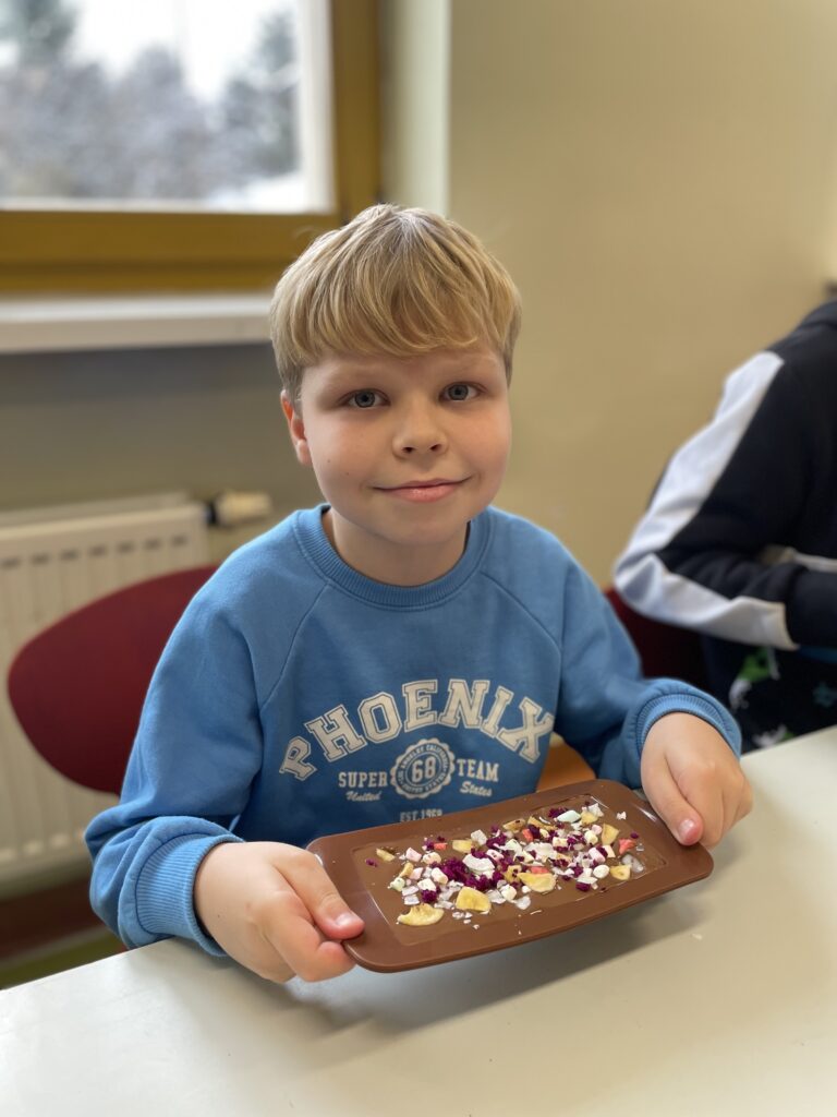 Warsztaty czekoladowe w klasach 1c, 3c i 3d