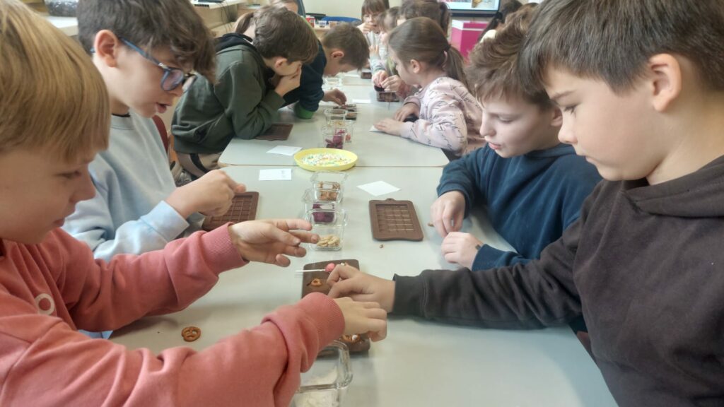 Warsztaty czekoladowe w klasach 1c, 3c i 3d