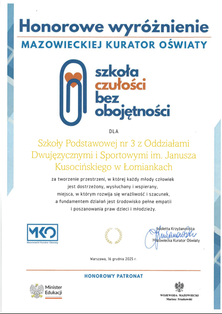 Szkoła Czułości bez obojętności