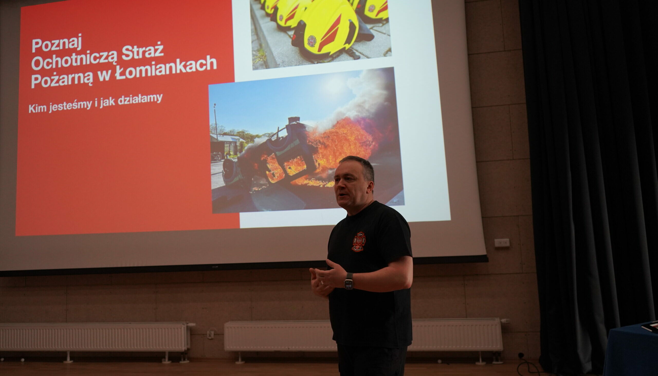 Zajęcia z ochrony przeciwpożarowej.