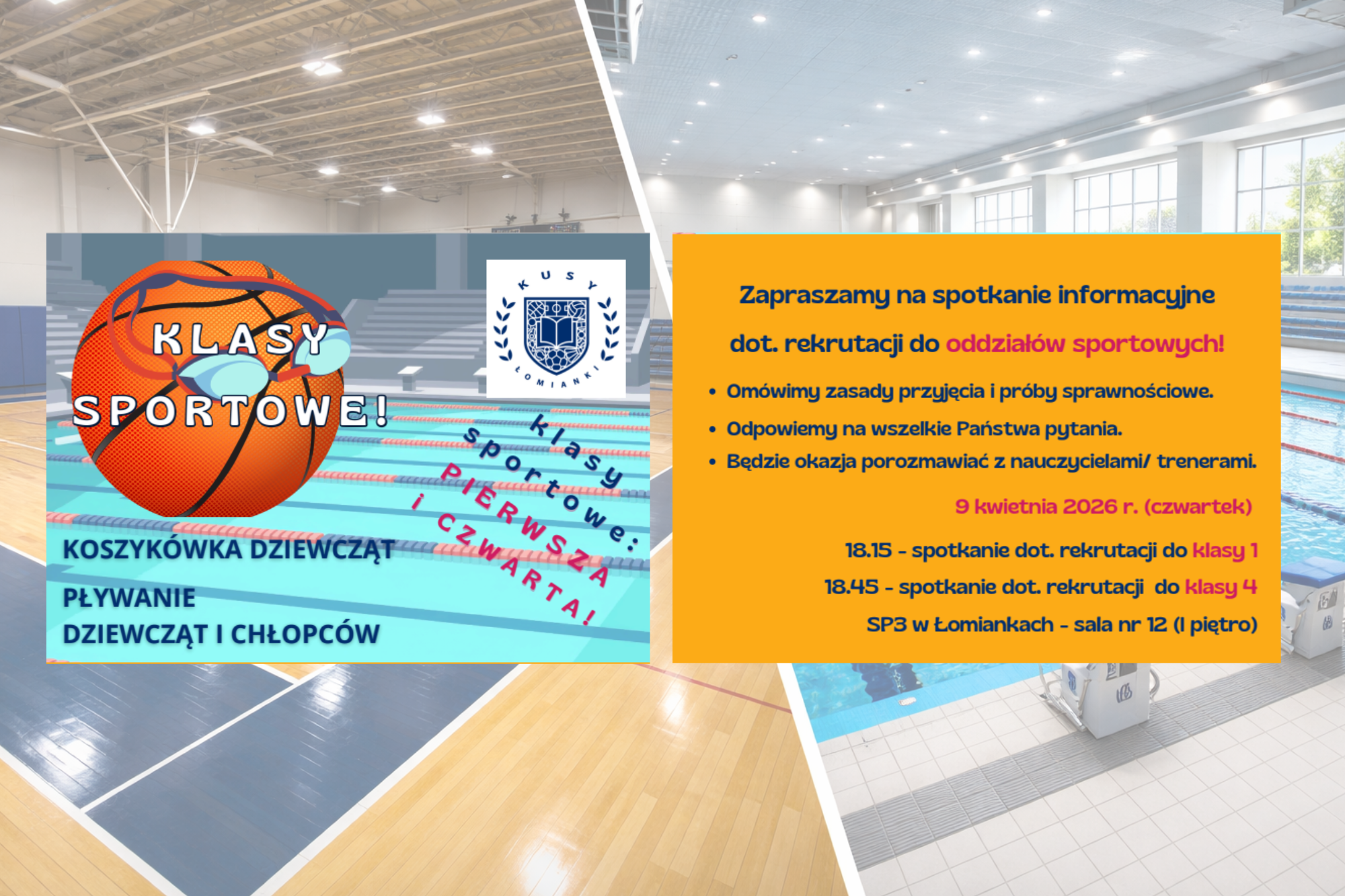 Spotkanie informacyjne – klasy sportowe