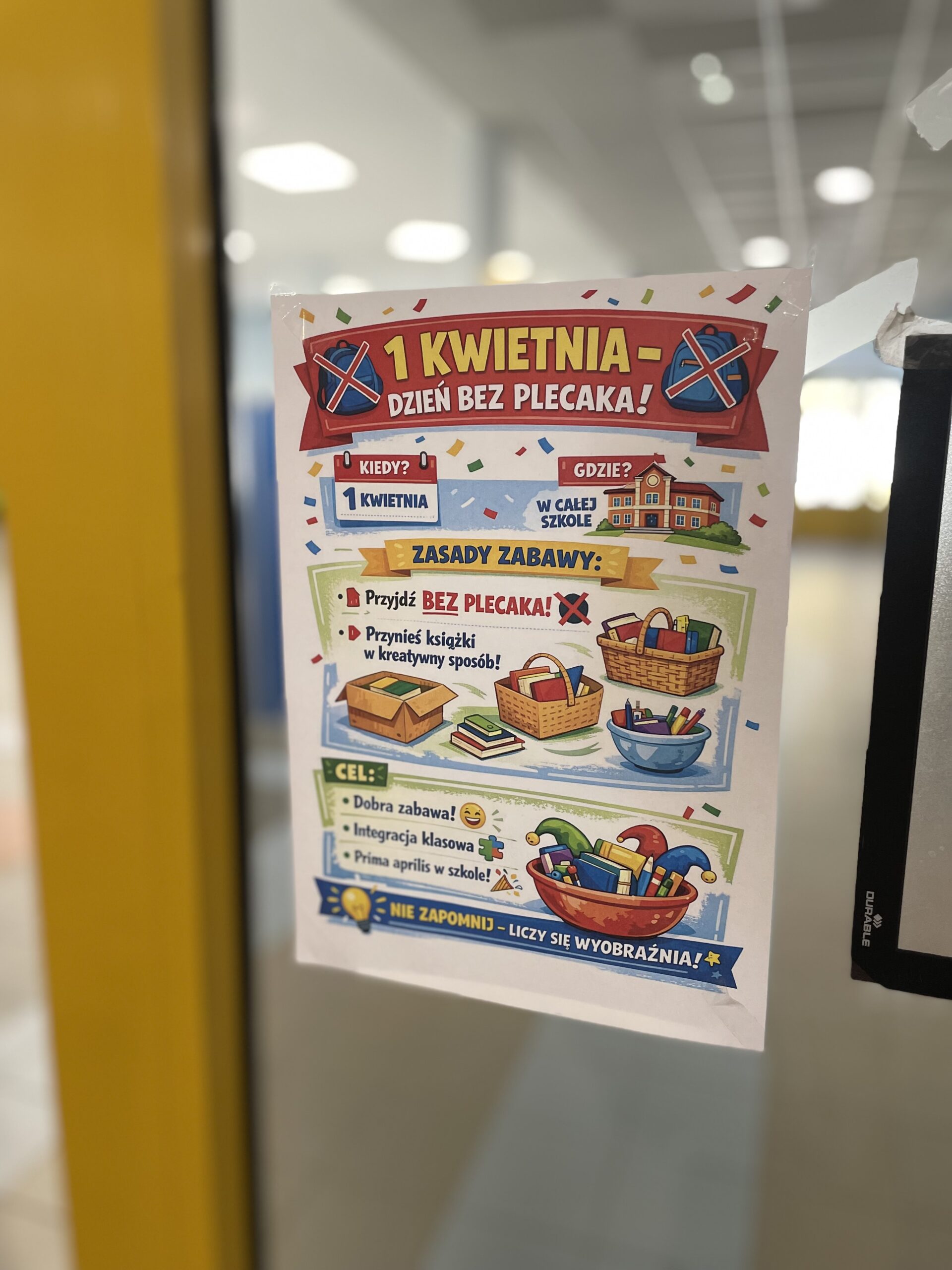 Dzień bez plecaka w naszej szkole!