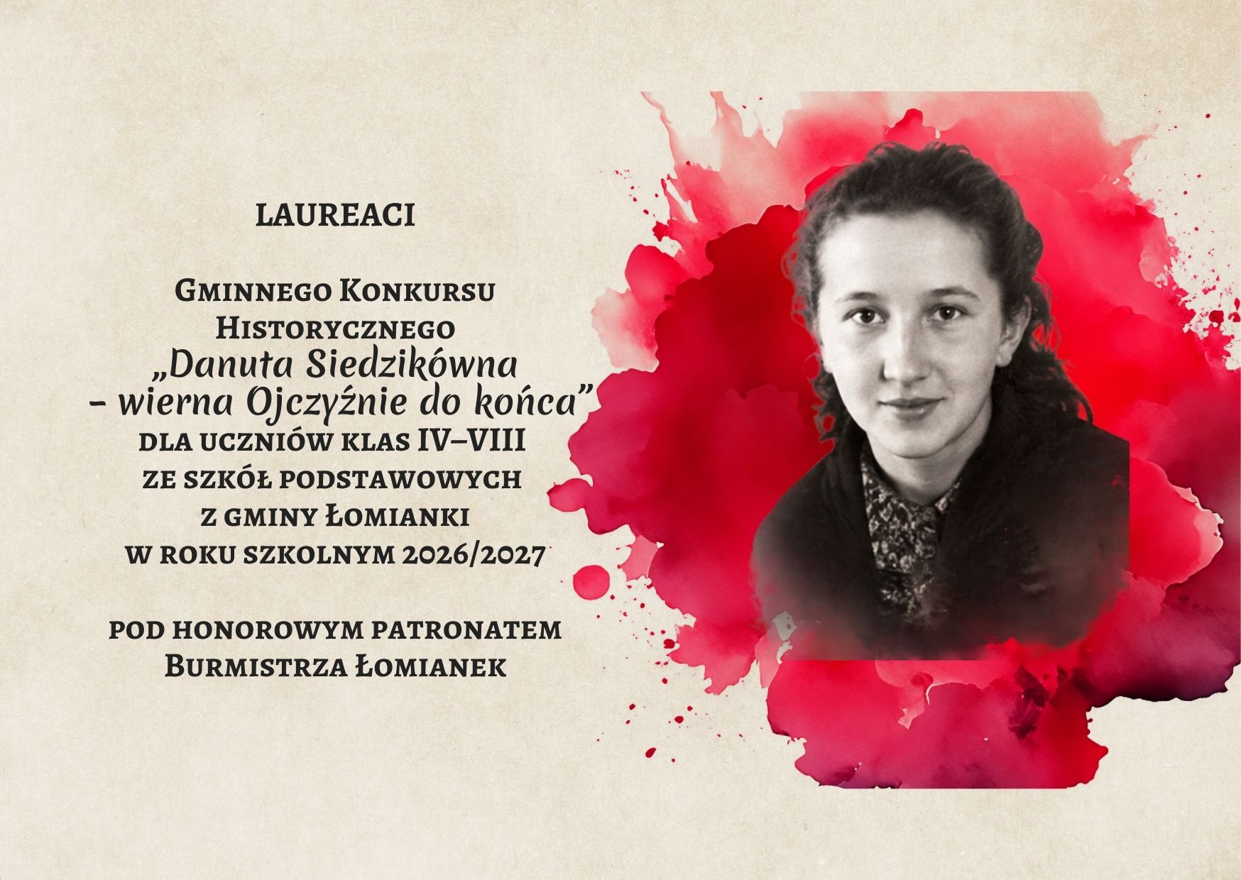 Laureaci Gminnego Konkursu Historycznego „Danuta Siedzikówna – wierna Ojczyźnie do końca”