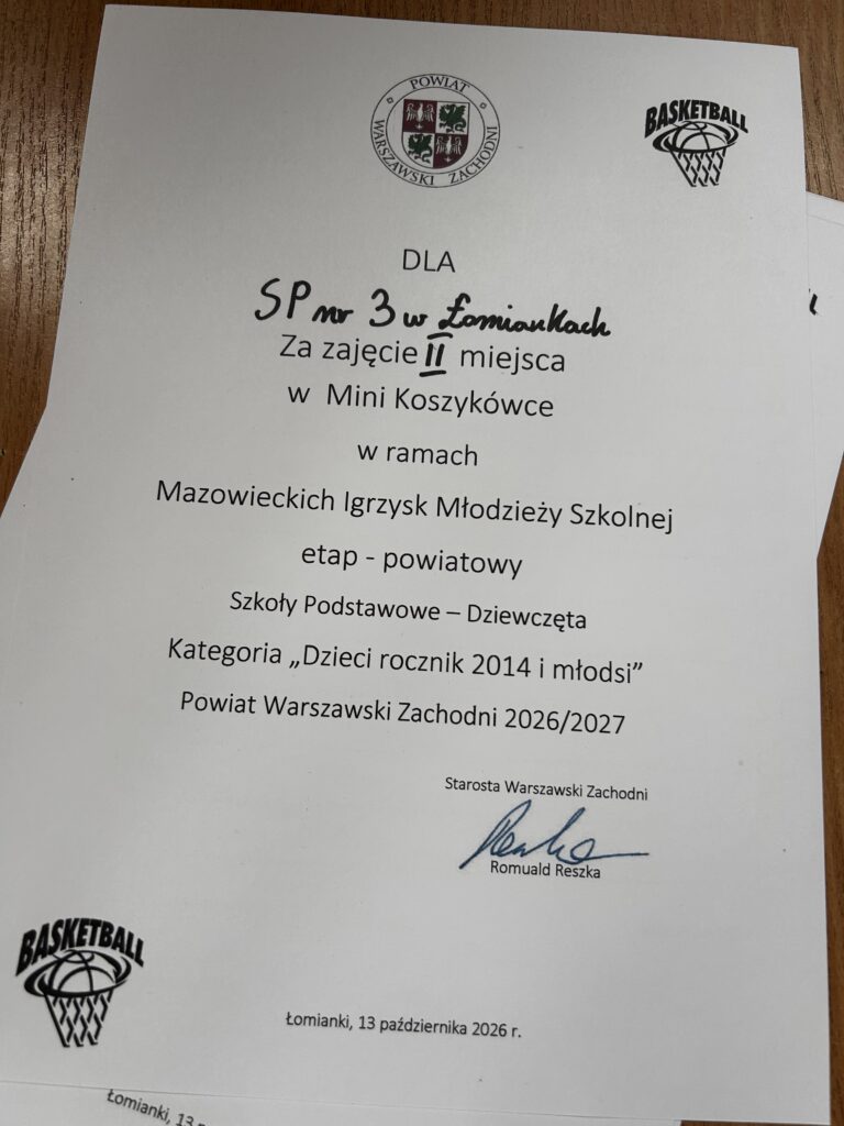 Finał Powiatu w Koszykówce Dziewcząt – II miejsce naszej szkoły!