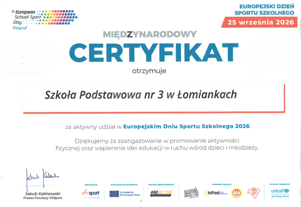 Europejski Dzień Sportu Szkolnego 2026